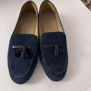 Ann Taylor Navy Tassel Loafers